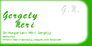gergely meri business card