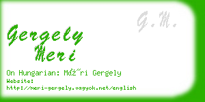 gergely meri business card